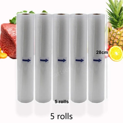 Food Vacuum Sealer Rolls Vacuum Bags packing BPA FREE Household Kitchen Food Vacuum Bags Sealer Storage Bags 5Rolls/Lot - petguardiansupplies