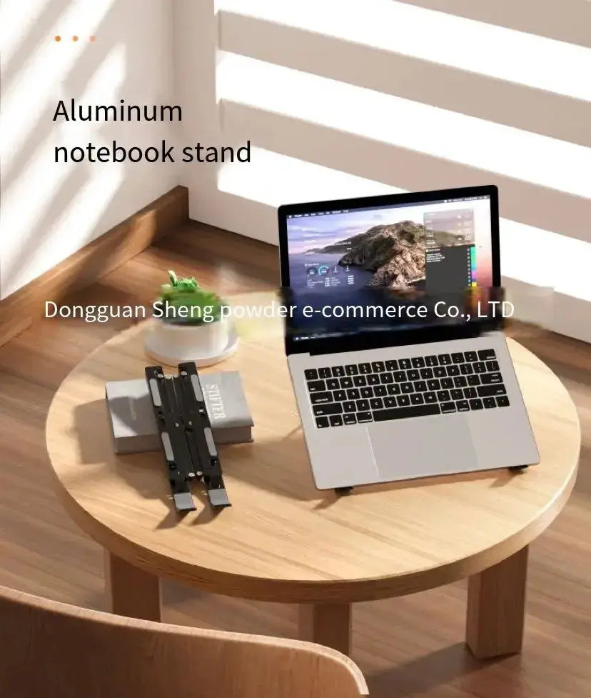 Hot Selling New Product Adjustable Laptop Stand Folding Portable Desktop Stand Foldable Stand Suitable for Laptop Lifting Vertic - petguardiansupplies