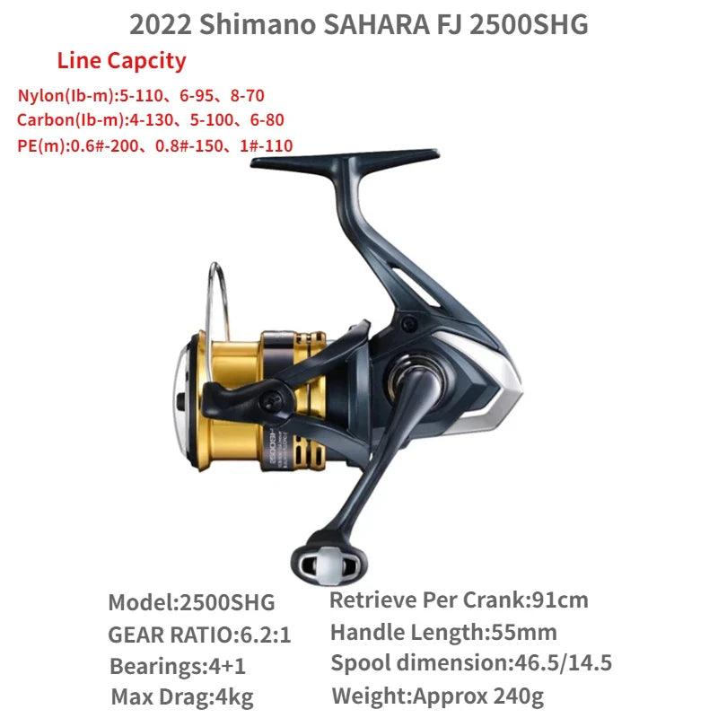 2022 Shimano SAHARA FJ 500 1000 C2000S C2000SHG 2500 2500SHG C3000 C3000DH 4000 4000XG C5000XG Spinning Fishing Saltwater - petguardiansupplies