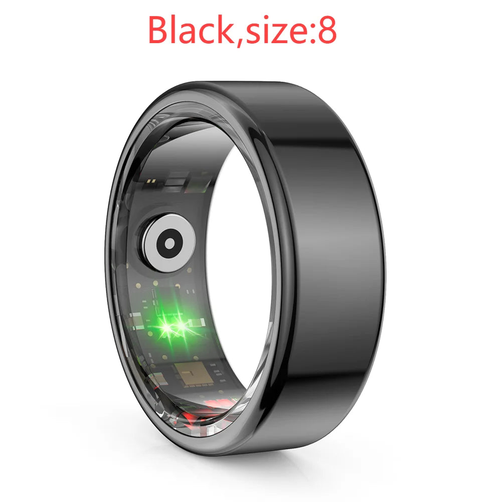 Smart Ring Military Grade Titanium Steel Shell Man ring Health Monitoring Waterproof Multi-sport Modes - petguardiansupplies