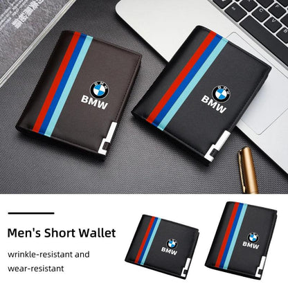 Men Leather Wallet Slim License Bank Card Storage Purse Car Accessories For BMW E46 E90 E60 F10 E39 F30 E36 F20 E87 E70 E30 G30 - petguardiansupplies