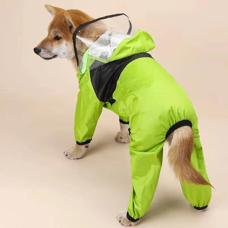 Pet Dog Raincoat Waterproof Waterproof with Transparent Hooded Jumpsuit Dog Clothing Clothes for Dogs Cats Jacket Dog Costume - petguardiansupplies