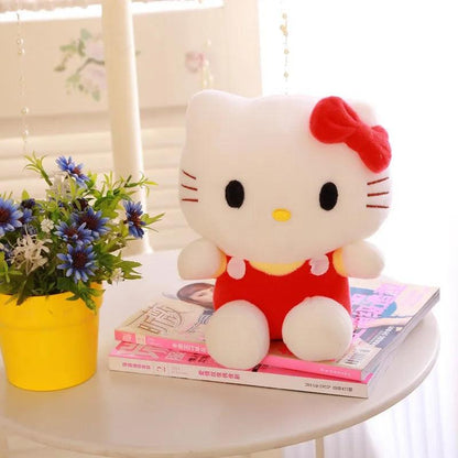 18CM Kawaii Hello Kitty Plush Toy Plushie Doll Stuffed Cushion KT Cats Cartoon Model Pillow Home Decor Girl Birthday Gift Toys - petguardiansupplies