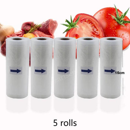 Food Vacuum Sealer Rolls Vacuum Bags packing BPA FREE Household Kitchen Food Vacuum Bags Sealer Storage Bags 5Rolls/Lot - petguardiansupplies