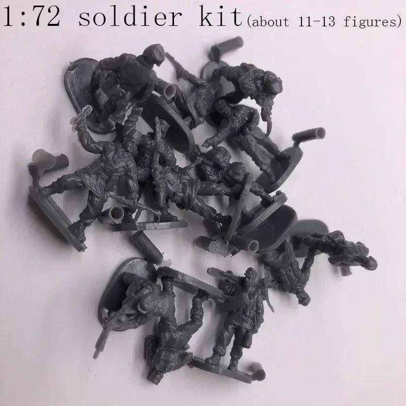 1pcs 1:72 4D Plastic Assemble Tank Kits World War II Model Puzzle Assembling Military Sand Table Toys For Children - petguardiansupplies