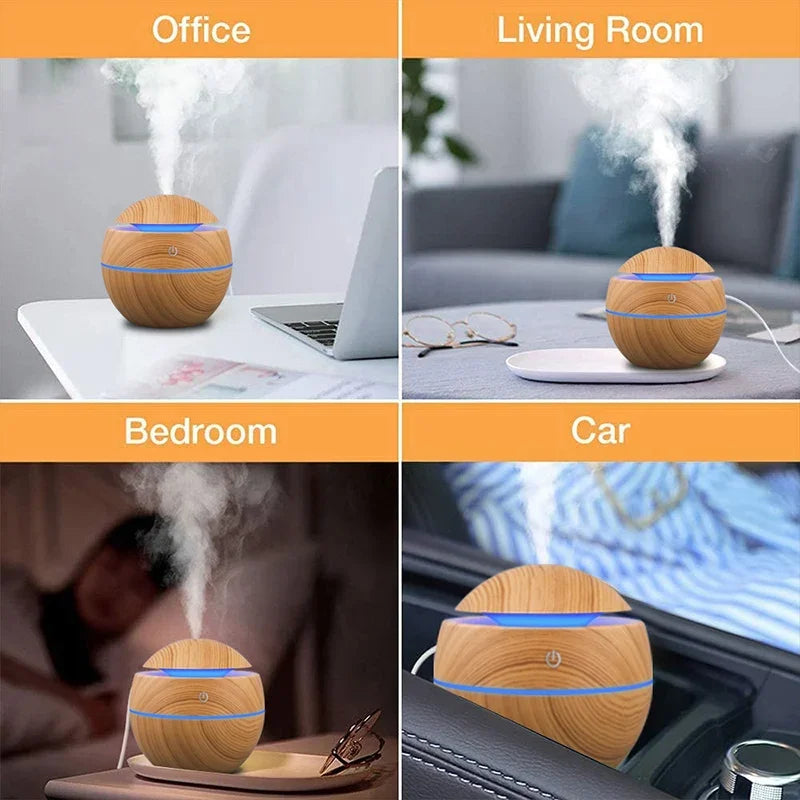 Air Humidifier USB Aroma Diffuser with LED Lights 130ML - petguardiansupplies