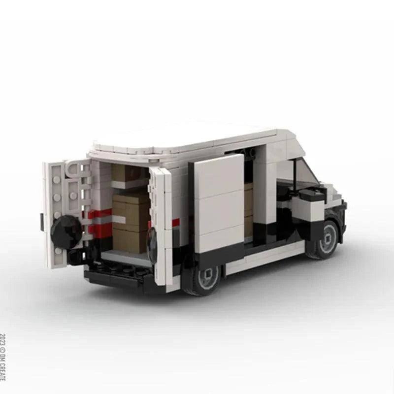 MOC Speed Champion MOC-134747 Car Toy Building Block Model 326PCS White Van Model Ornament Puzzle Boy Toy Birthday ChristmasGift - petguardiansupplies