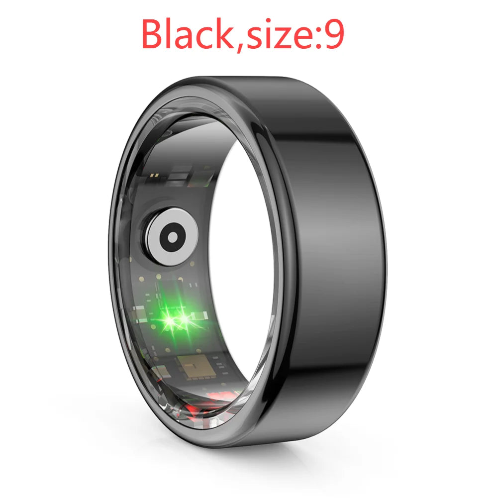 Smart Ring Military Grade Titanium Steel Shell Man ring Health Monitoring Waterproof Multi-sport Modes - petguardiansupplies