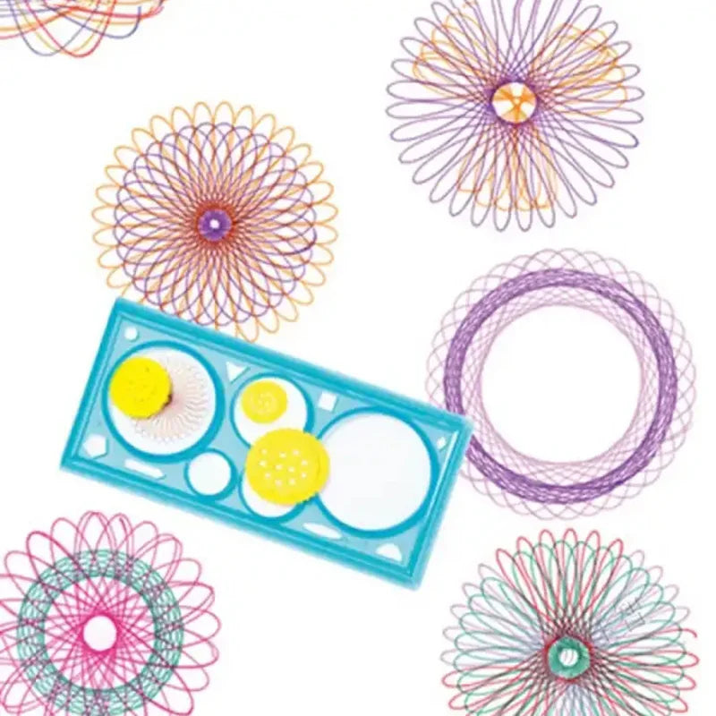 Geometry Spirograph Drawing Stencils Set Painting Template Art Crafts Creative Kids Educational Toy Variety of Flowers Ruler - petguardiansupplies