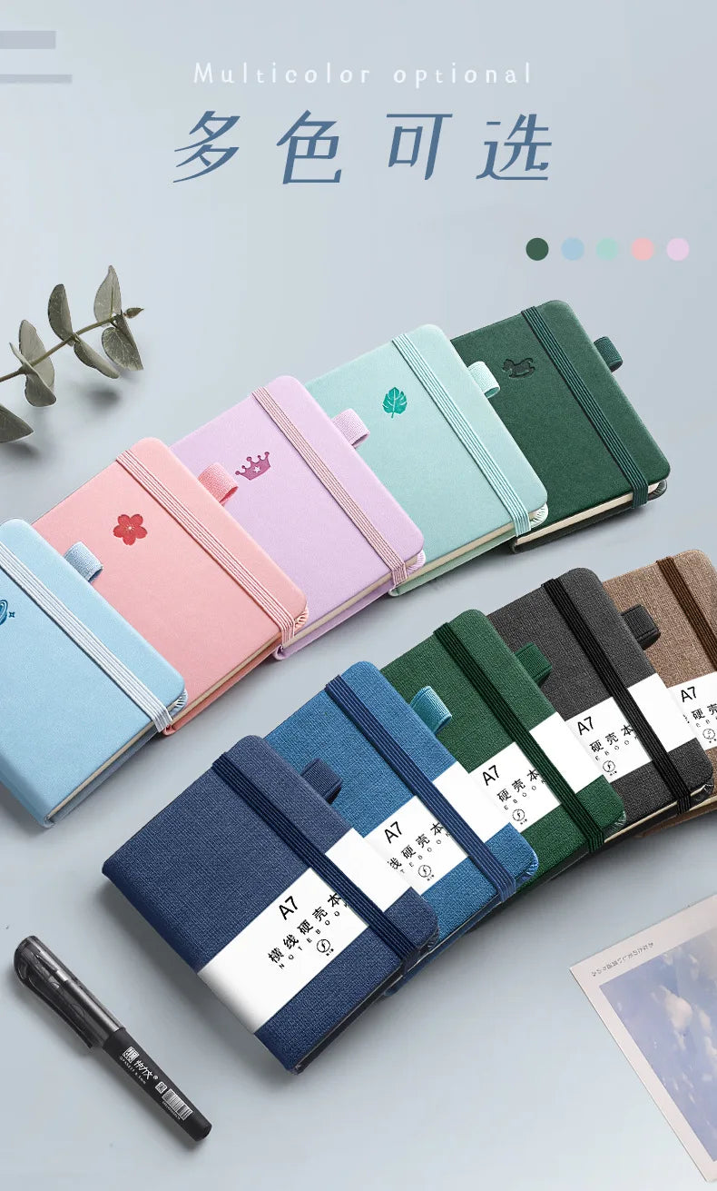 Mini A7 Pocket Notebook Handmade Leather 100Sheets Notepad Portable Travel Diary Planner Schedule Kawaii School Office Supplies - petguardiansupplies