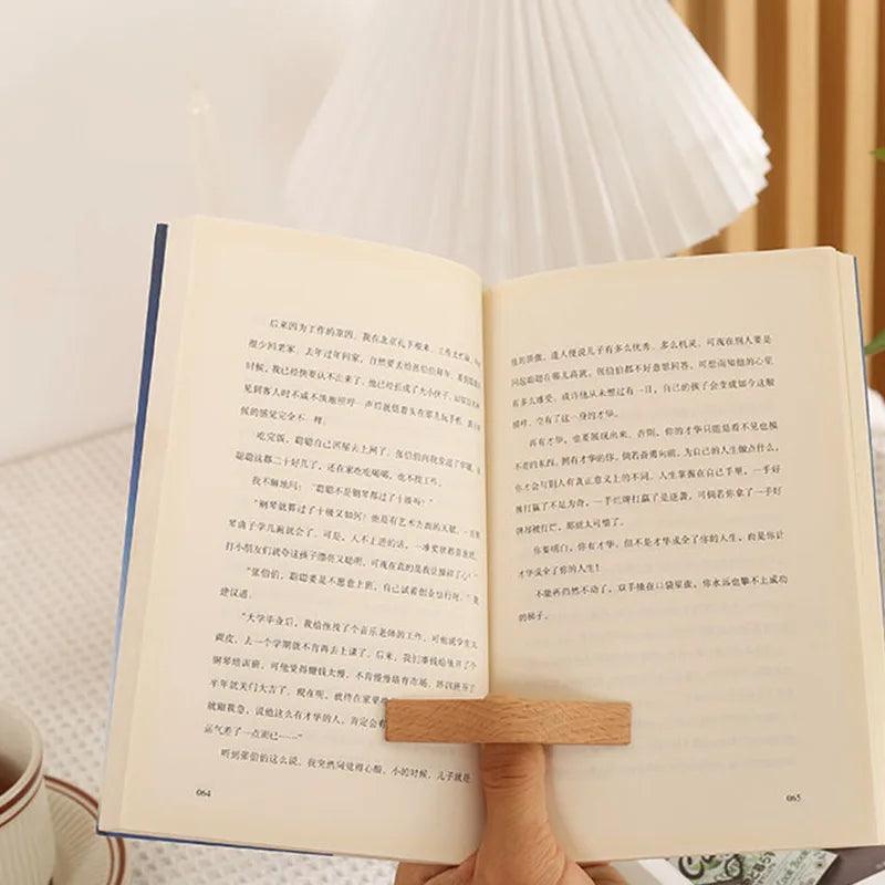 Hot Wooden Thumb Bookmark One Hand Reading Thumb Book Support Book Page Holder for Office Book Lovers Fast DIY Reading Aid Tools - petguardiansupplies