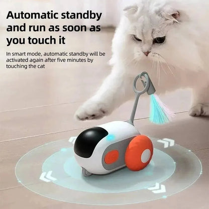 Smart Cat Toy 2 Modes Automatic Moving Remote Controlled Toy Car for Cats Dogs Interactive Playing Kitten Training Pet Supplies - petguardiansupplies