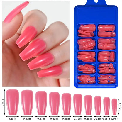 PINK Artificial Finger Nail Set-6