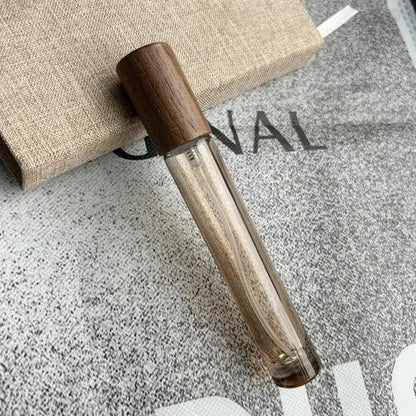 Perfume Bottle 10ml Wood Lid High Quality Mist Sprayer Essential Oil Roller Roll-on Bottle Portable Makeup Tool Perfume Atomizer - petguardiansupplies