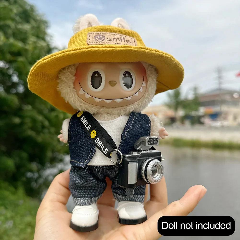 17cm Cute Mini Clothes Plush Hoodie Dolls Jumpsuit Clothing Fans Overalls No Doll Accessories for Korea Kpop Exo Labubu Idol - petguardiansupplies