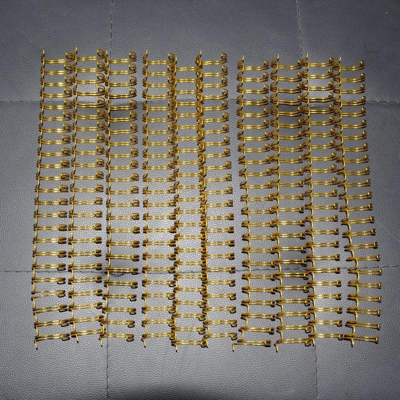 8PCS/LOT Gold Color A4 3:1/2:1 Pitch 1/4"-1-3/4"(6.4-44.4mm) OY Double Loop Wire Calendar Binding Comb Coil Wire Rings - petguardiansupplies