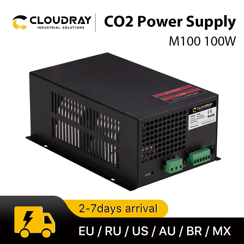 Cloudray 80-100W CO2 Laser Power Supply for CO2 Laser Engraving Cutting Machine M100W category - petguardiansupplies