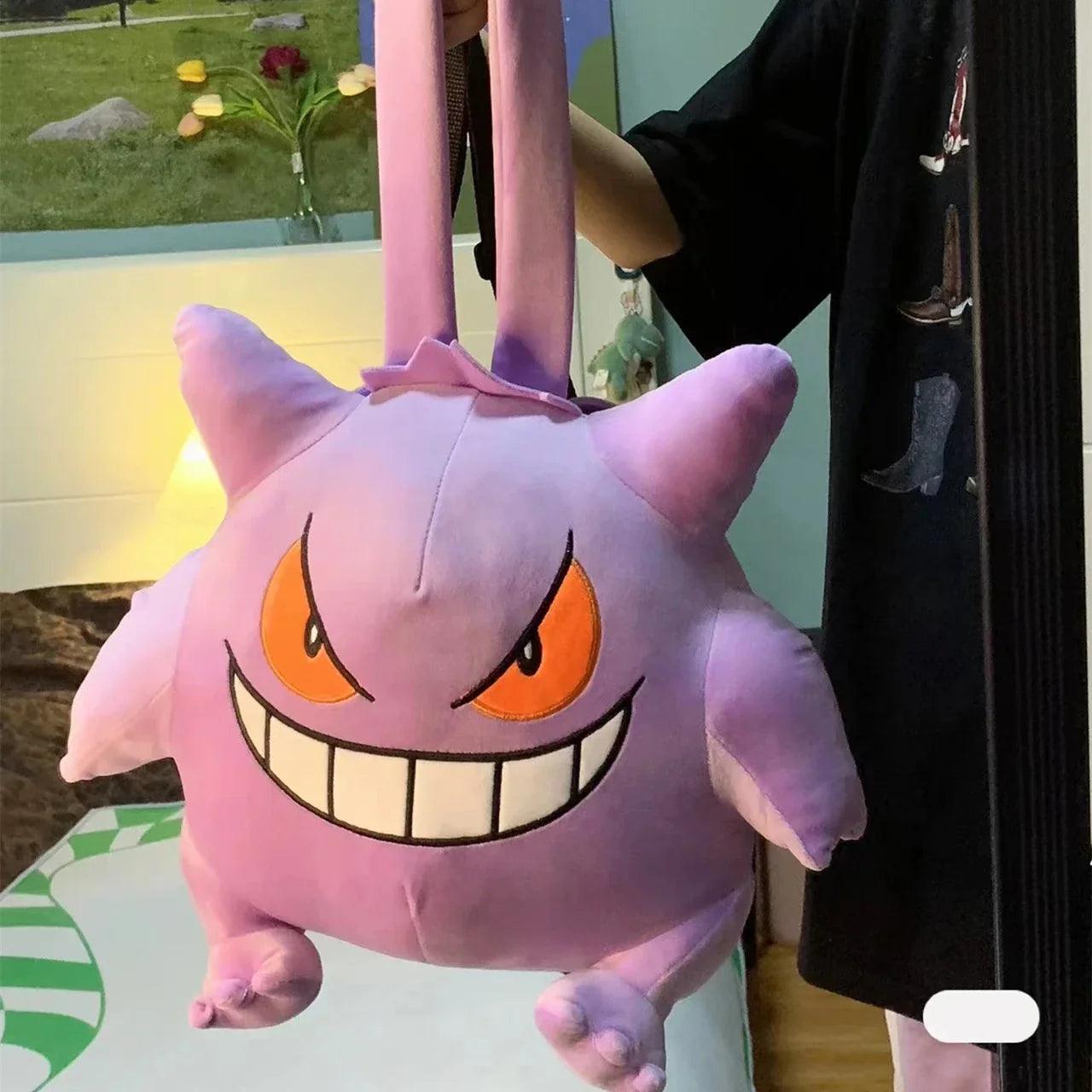 Kawaii Pokemon Gengar Backpack Plush Bag Cosplay Student Cartoon School Bag For Kids Birthday Gift - petguardiansupplies