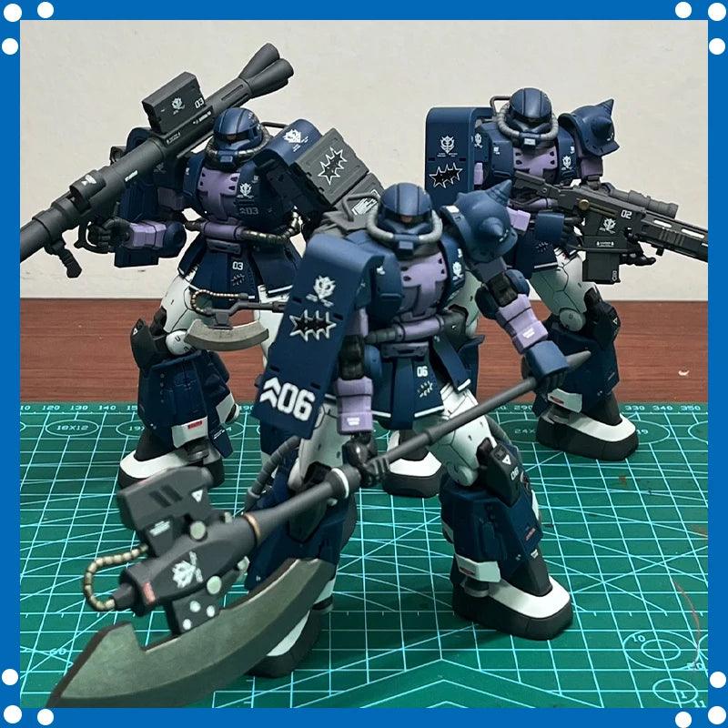 Gaogao Hg 1/144 Zaku Ms-06R-1A Assembly Model Action Model Kit 005 003 Zaku Ii High Sniper Rifle Axe Cannon Mobility Type Robot - petguardiansupplies