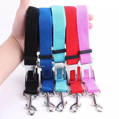 Dog Car Seat Belt Safety Protector Travel Pets Accessories Dog Leash Collar Breakaway Solid Car Harness Pet Car Seat Belts - petguardiansupplies