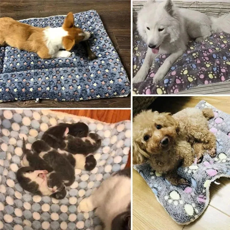 Flannel Pet Sleeping Mat Dog Bed Cat Litter Puppy Bed Dog Sofa Lovely Mattress Cushion for Small Large Dog Blanket Pet Supplies - petguardiansupplies