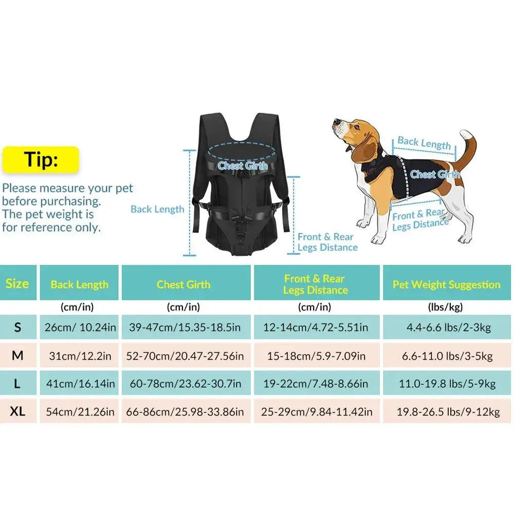 Pet Dog Carrier Bag Dogs Backpack Portable Travel Breathable Dog Bag Adjustable Outdoor Dog Carrier Bag Pet Carrying Supplies - petguardiansupplies