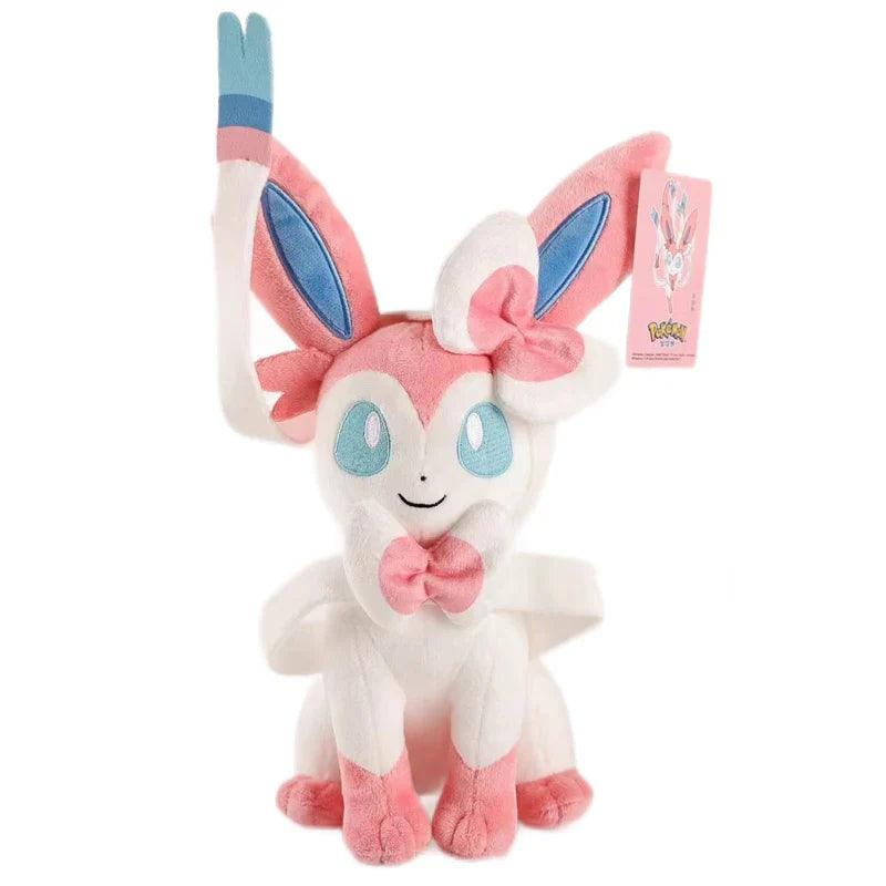 POKEMON Eevee series plush toy dolls are genuine and cute, soft and cute Sylveon cartoon dolls key chain - petguardiansupplies