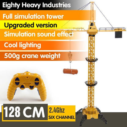 2.4G Remote Control Crane Kids Remote Controlled RC Tower 6CH Crane Construction Site Vehicle Toy Boys Building Dream - petguardiansupplies