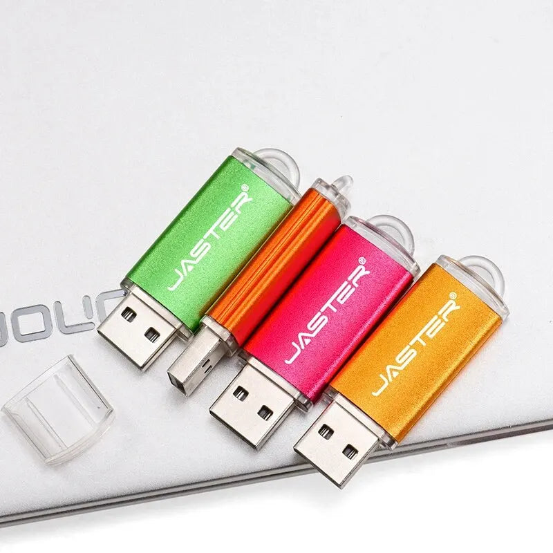 Mini Metal USB Flash Drive 64GB Black Red Memory Stick Creative Gift Pen Drive 32GB Green Blue USB Stick 16GB Colorful U Disk - petguardiansupplies