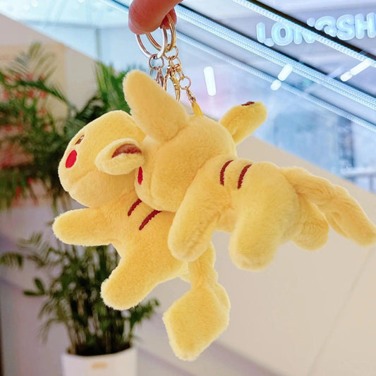 Pokemon Plush Toys Keychain Pikachu Backpack Plushies Pendant Keyring Doll Accessories Keychain Boys Xmas Birthday Gifts - petguardiansupplies