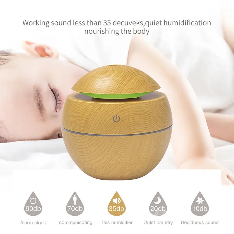 Air Humidifier USB Aroma Diffuser with LED Lights 130ML - petguardiansupplies