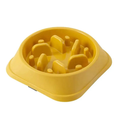 Pet Cat Dog Slow Food Bowl Fat Help Healthy Round Anti-choking Thickened And Non-slip Multiple Colors Shapes - petguardiansupplies