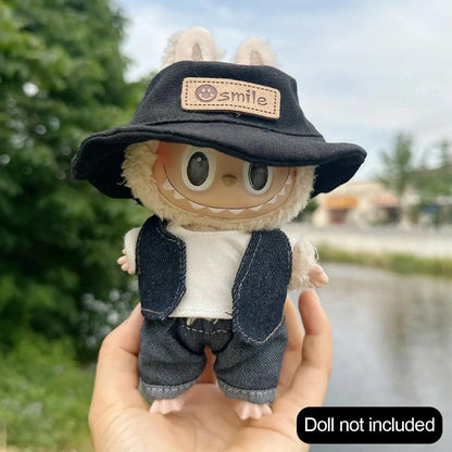 17cm Cute Mini Clothes Plush Hoodie Dolls Jumpsuit Clothing Fans Overalls No Doll Accessories for Korea Kpop Exo Labubu Idol - petguardiansupplies