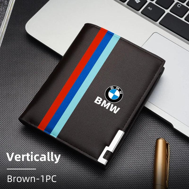 Men Leather Wallet Slim License Bank Card Storage Purse Car Accessories For BMW E46 E90 E60 F10 E39 F30 E36 F20 E87 E70 E30 G30 - petguardiansupplies