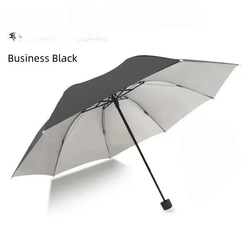 Large Folding Umbrella Business Use Men's Women's Sun Rain Umbrella Three Fold Advertising Logo - petguardiansupplies