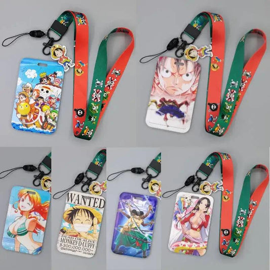 ONE PIECE Id Card Holders Boa·Hancock Card Wallets Luffy HD Printing Credential Holder Nami ABS Campus Long Rope Badge Holder - petguardiansupplies