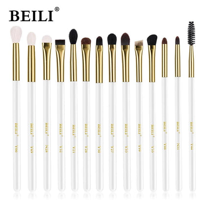 BEILI Black 10-19Pcs Makeup Brushes Natural Synthetic Hair Eyeshadow Blending Eyeliner Makeup Brush Set косметика - petguardiansupplies