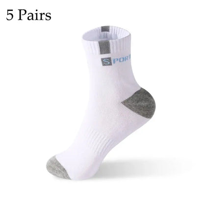 5/10 Pairs Men Bamboo Fiber Autumn Winter Men Socks Breathable Cotton Sports Sock Breathable Deodorant Business Socks Size 37-43 - petguardiansupplies