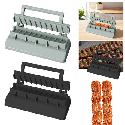 Large Kebab Maker Press Mould , Black/Gray Plastic Kabab Modle, Manual Kabob Mould, Camping Barbecue Skewers Kabob Maker Tool - petguardiansupplies