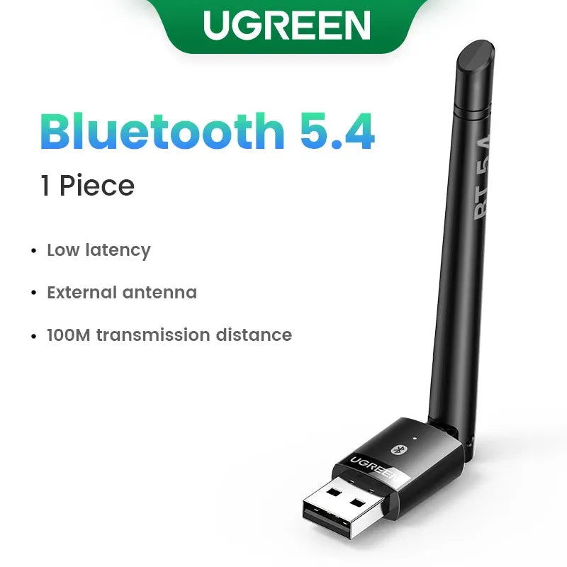 UGREEN USB Bluetooth 5.3 5.4 Dongle Adapter for PC Speaker Wireless Mouse Keyboard Music Audio Receiver Transmitter Bluetooth - petguardiansupplies