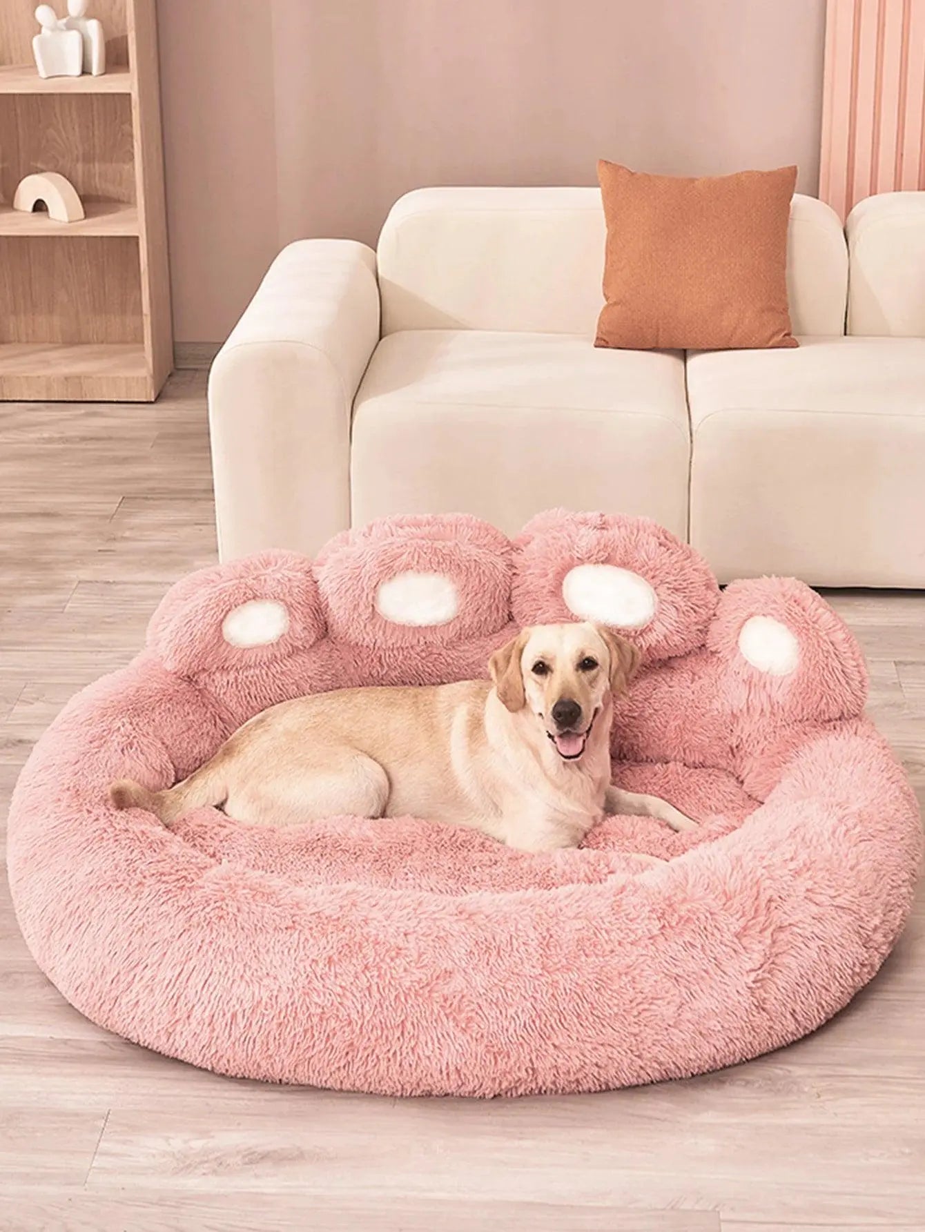 Fluffy Dog Bed Large Pet Products Dogs Beds Small Sofa Baskets Pets Kennel Mat Puppy Cats Supplies Basket Blanket Accessories - petguardiansupplies