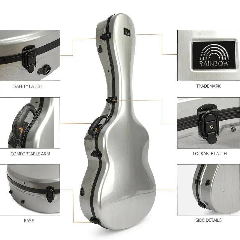 41 Inch Acoustic Guitar Case Waterproof Light Weight ABS Portable Guitar Hard Carring Case Guitar Accessories - petguardiansupplies