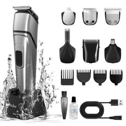 Men's Grooming Kit - Multifunctional Electric Hair Clippers Rechargeable Razor for Beard and Nose Trimming - petguardiansupplies