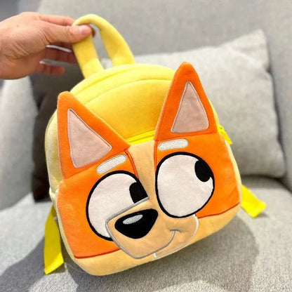 Bluey Family Cosplay Kindergarten Child Cartoon School Bag Bluebin Dog Backpack Kawaii Bluey Orange Dog Children's Backpack Toys - petguardiansupplies