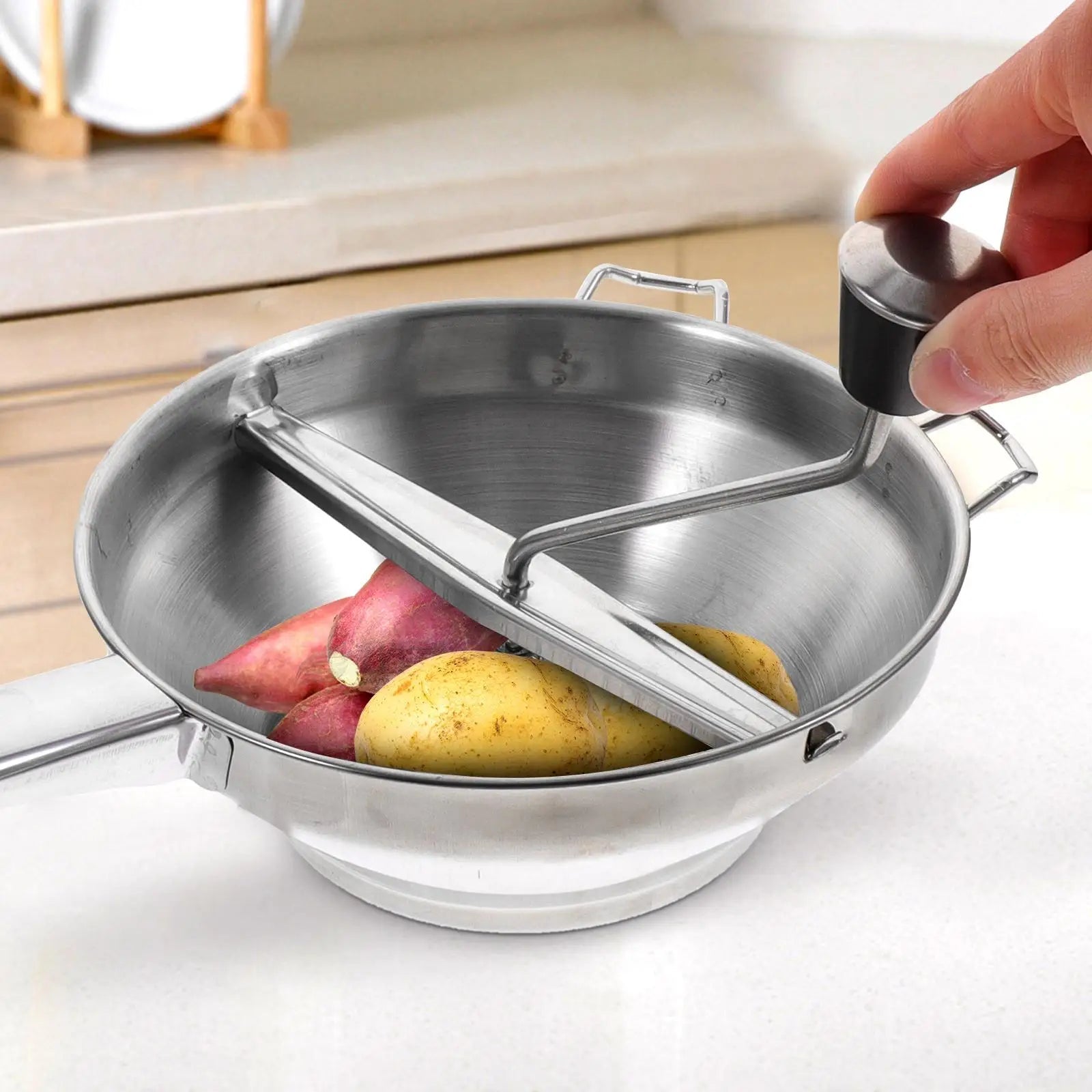 Stainless Steel Potato Masher Manual Potato Ricer Handheld Presser Fruit Juicer Lemon Squeezer Kitchen Tools - petguardiansupplies