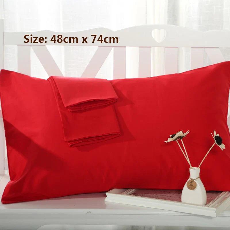 1pcs Pure Cotton Pillowcase Soft 100% Egyptian Cotton Soft 300 Thread Count New Solid Color Pillow Cover Multi-color travesseiro - petguardiansupplies