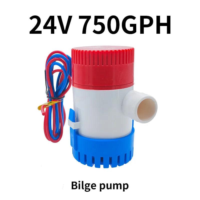 1Pcs bilge pump 12v 24V 1100gph 750gph water pump used in boat seaplane motor homes houseboat - petguardiansupplies