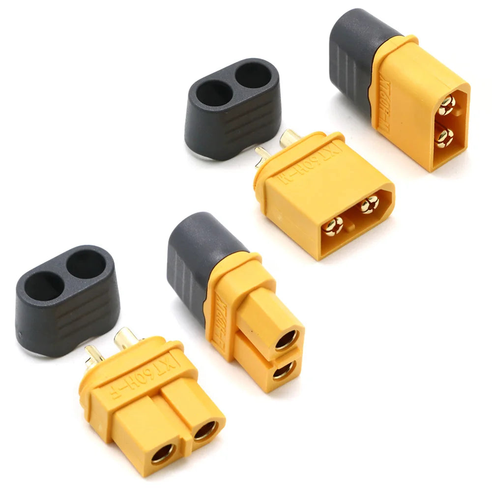 10 x Amass XT60+ XT60H Plug Connector With Sheath Housing 5 Male 5 Female (5 Pair ) For Rc Lipo Battery Rc Drone Car Boat - petguardiansupplies