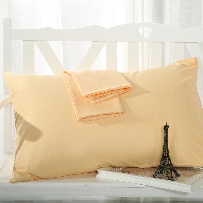 1pcs Pure Cotton Pillowcase Soft 100% Egyptian Cotton Soft 300 Thread Count New Solid Color Pillow Cover Multi-color travesseiro - petguardiansupplies