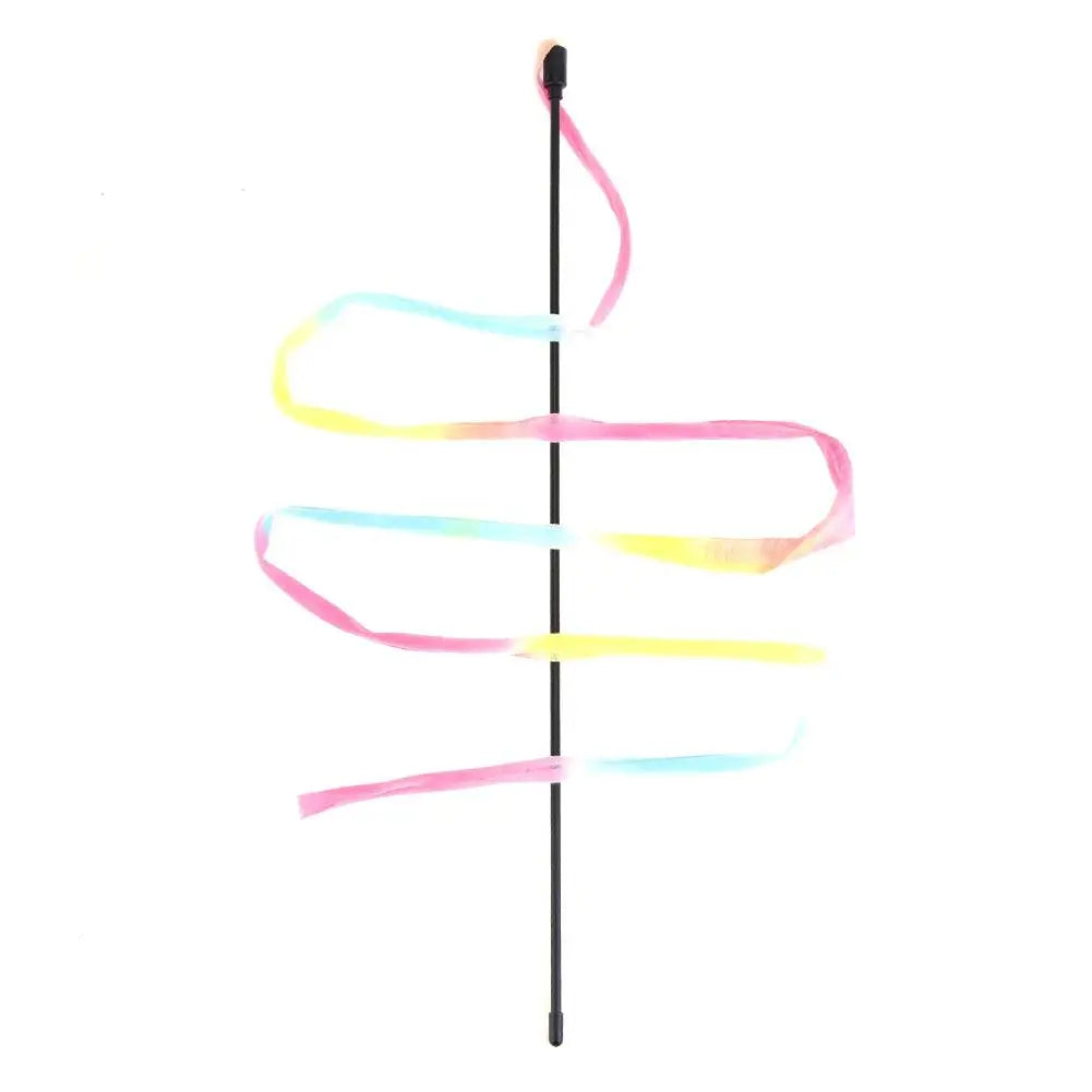 Cat Toys Cute Funny Colorful Rod Teaser Wand Plastic Pet Toys for Cats Interactive Stick Pet Teaser Cat Supplies - petguardiansupplies